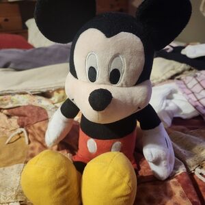 Disney Mickey Mouse Plush Toy - Black, White, Red, Yellow